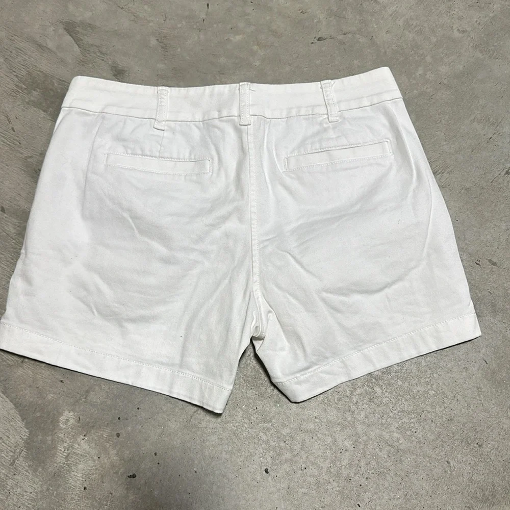 J Crew‎ White Cotton Chino Shorts Size 4 / Box 8-26